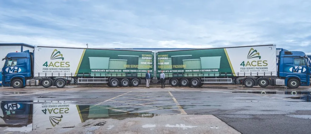 Driving excellence on and off the road: 4 aces and matthews haulage collaborate on new branded trailers.