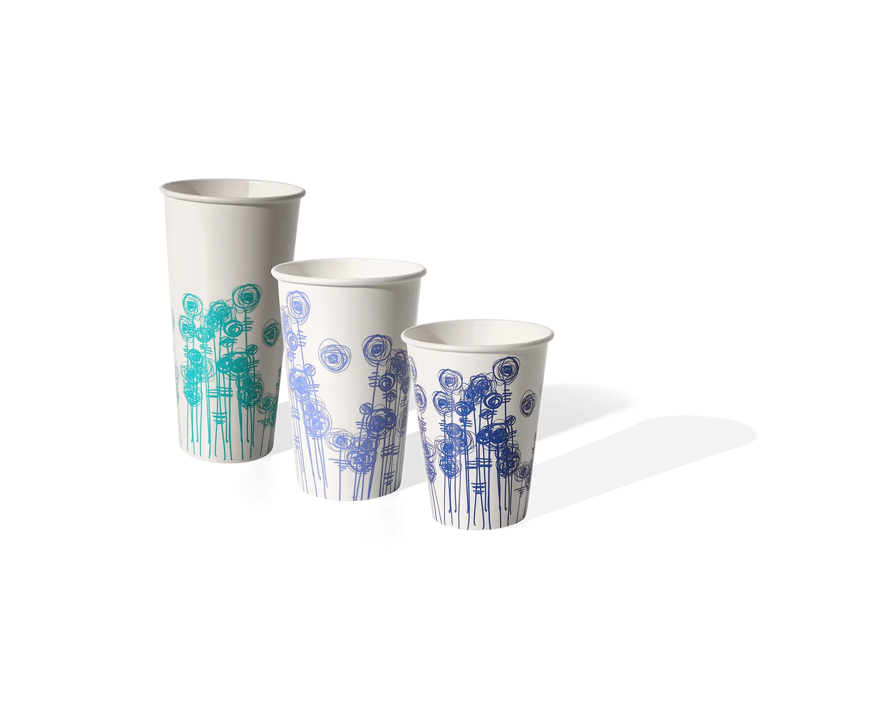 Swirl paper cups