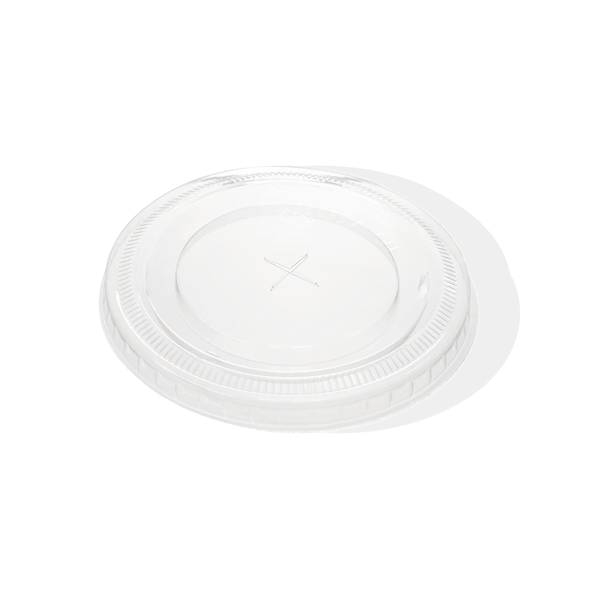 Clear RPET flat lid with hole