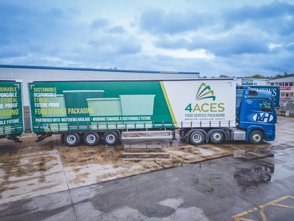 Driving excellence on and off the road: 4 aces and matthews haulage collaborate on new branded trailers.