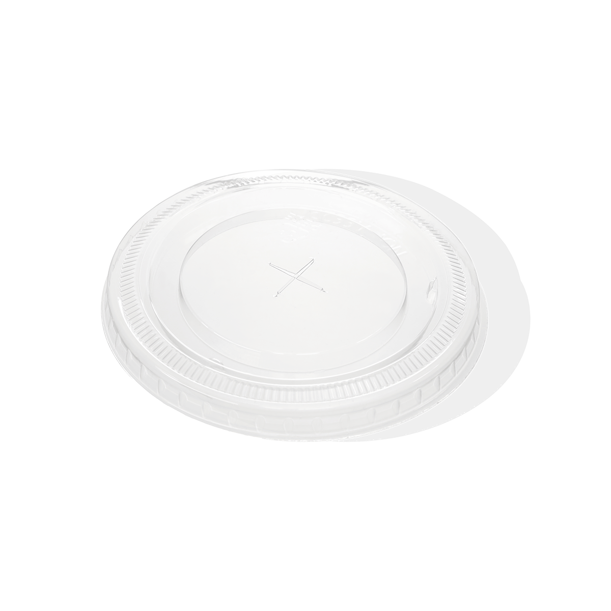 Clear RPET flat lid with hole
